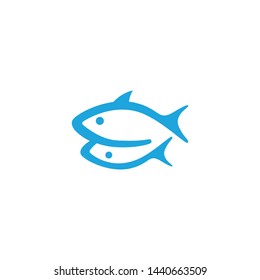 Fish logo template creative icon design