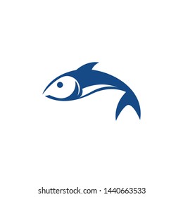 Fish logo template creative icon design