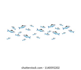 Fish logo template. Creative symbol of fishing club or online 