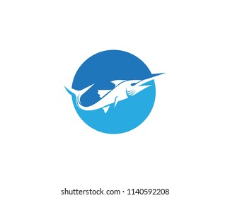 Fish logo template. Creative symbol of fishing club or online 
