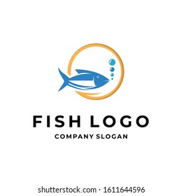 Fish logo template creative symbol