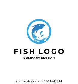 Fish logo template creative symbol