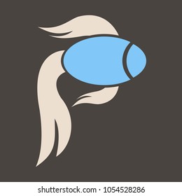 Fish logo template. Creative vector symbol of fishing club or online shop.