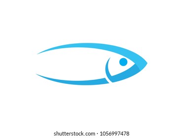 Fish logo template. Creative vector symbol of fishing club or online 