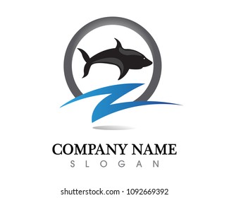 Fish logo template. Creative vector symbol of fishing club or online 

