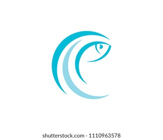 Fish logo template Creative vector icon symbol