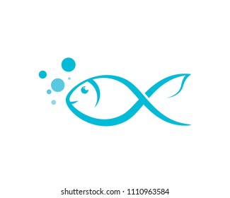 Fish logo template Creative vector icon symbol
