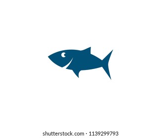 Fish logo template. Creative vector symbol of fishing club or online 