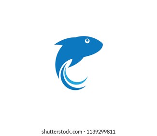 Vector Logo Illustration Spoiled Fish Silhouette Stock Vector (Royalty ...