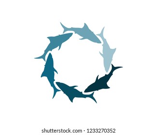 Fish logo template Creative vector symbol of fishing club or online 
