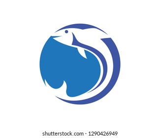 Fish Hook Logo Fishing Flat Logo Stock Vector (Royalty Free) 1680026587