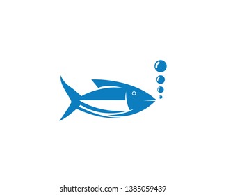 Fish logo template. Creative vector symbol