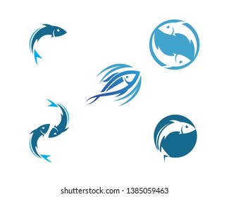 Fish logo template. Creative vector symbol