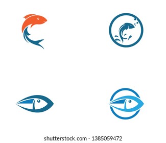 Fish logo template. Creative vector symbol