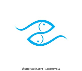Fish logo template. Creative vector symbol