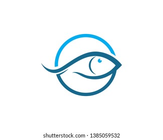 Fish logo template. Creative vector symbol