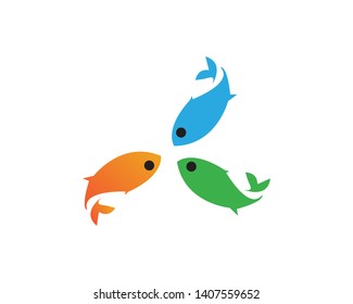 Fish logo template. Creative vector symbol 

