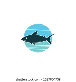 Fish logo template creative vector symbol of fishing club or online