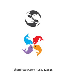 Fish logo template. Creative vector symbol