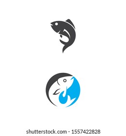 Fish logo template. Creative vector symbol