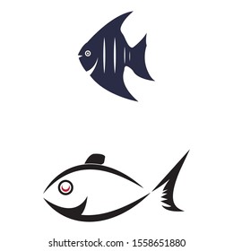 Fish logo template. Creative vector symbol