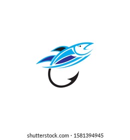 Fish logo template. Creative vector symbol