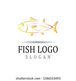 Fish logo template. Creative vector symbol