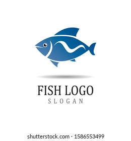 Fish logo template. Creative vector symbol