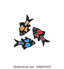 Fish logo template. Creative vector symbol