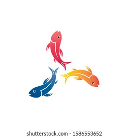 Fish logo template. Creative vector symbol