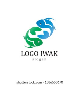 Fish logo template. Creative vector symbol