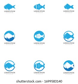 Fish logo template. Creative vector symbol