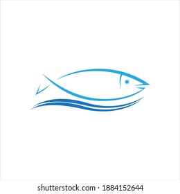 Fish logo template, Creative vector symbol