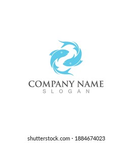 Fish logo template. Creative vector symbol