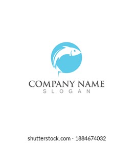 Fish logo template. Creative vector symbol