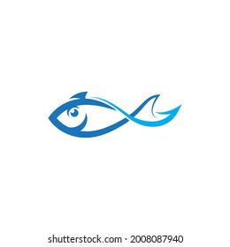 Fish logo template. Creative vector symbol design template