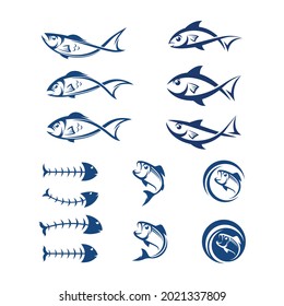 Fish logo template. Creative vector symbol