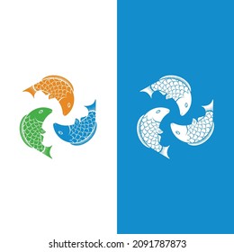 Fish logo template. Creative vector symbol