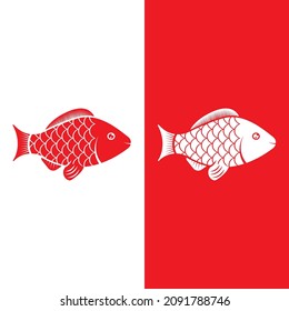 Fish logo template. Creative vector symbol