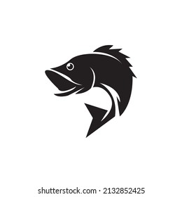 Fish logo template. Creative vector symbol