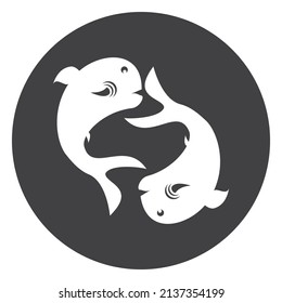 Fish logo template. Creative vector symbol