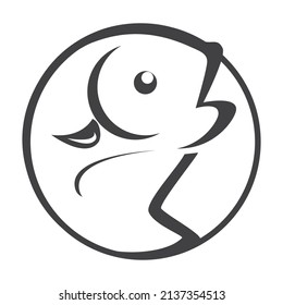 Fish logo template. Creative vector symbol