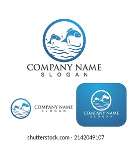 Fish logo template. Creative vector symbol