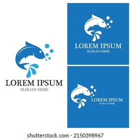 Fish logo template. Creative vector symbol