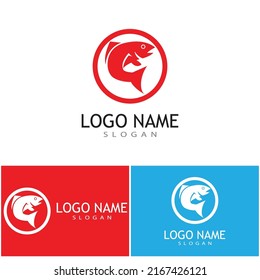 Fish logo template. Creative vector symbol