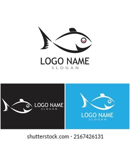 Fish logo template. Creative vector symbol