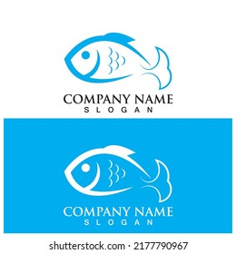 Fish logo template. Creative vector symbol