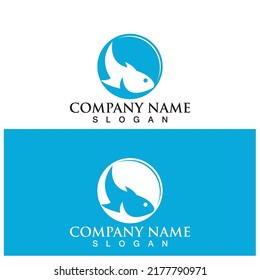 Fish logo template. Creative vector symbol
