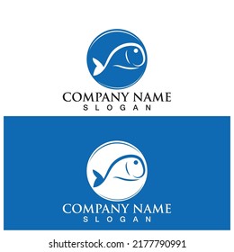Fish logo template. Creative vector symbol