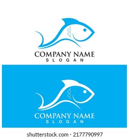 Fish logo template. Creative vector symbol